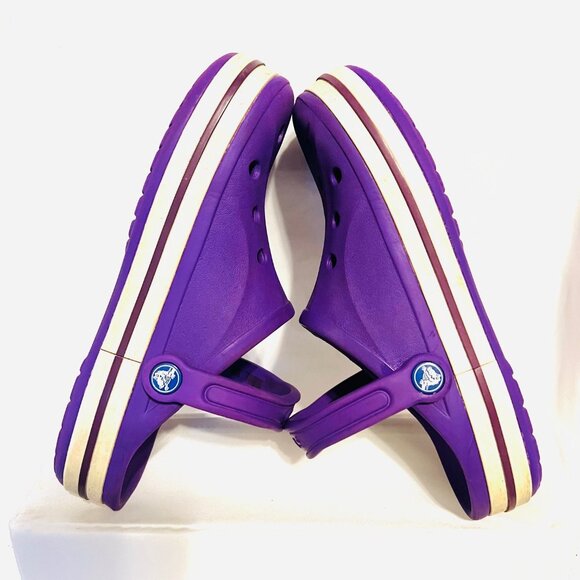 CROCS Iconic Comfort Bayaband Unisex (m/8 w/6) Purple Slip On Clogs-Vented top - Picture 4 of 14